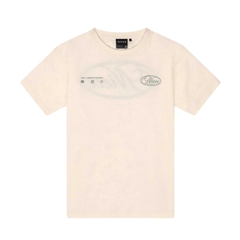 Nicce Mens Grant Back Print Oversized T-Shirt / Off White